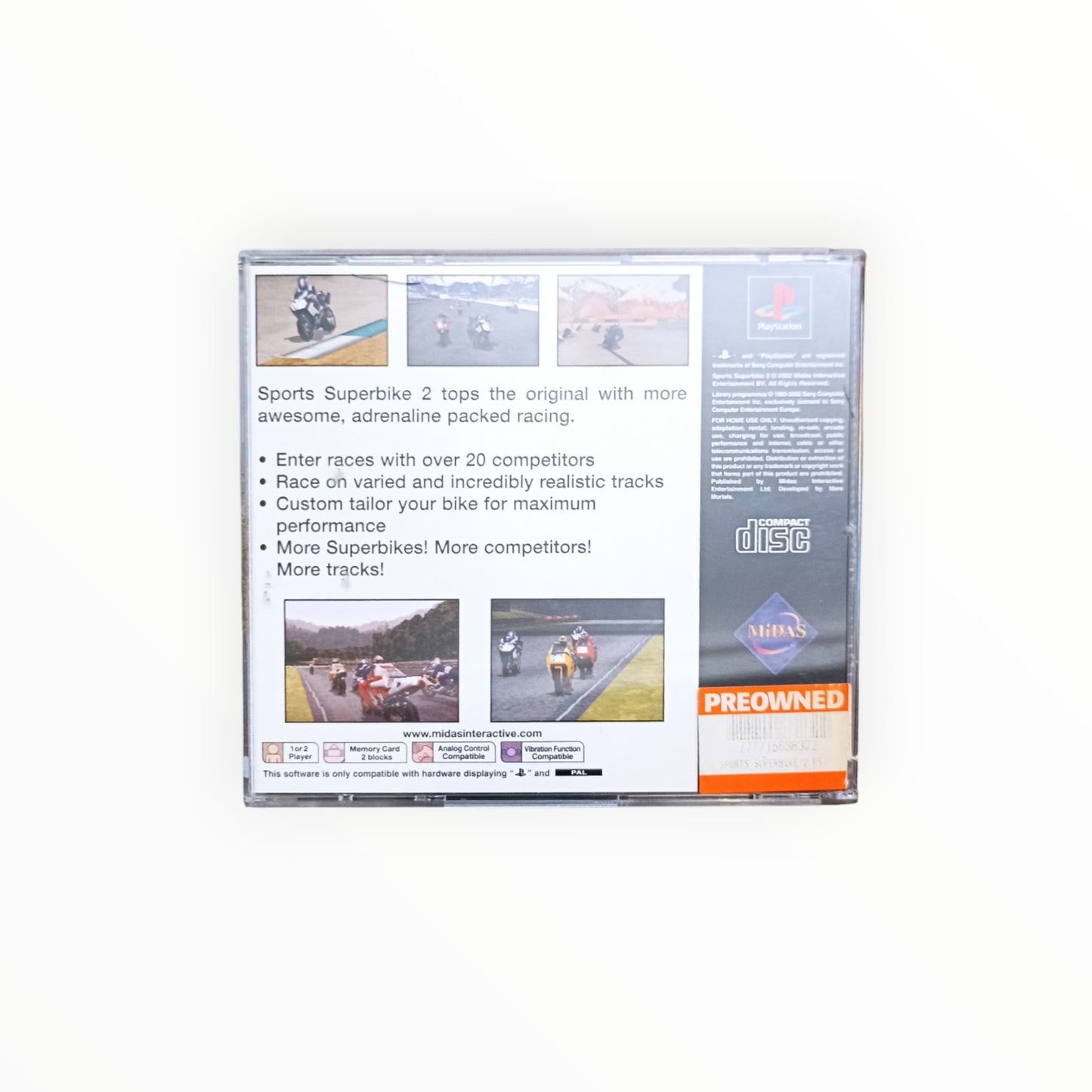 SPORTS SUPERBIKE 2 playstation 1 (PS1) Version UK