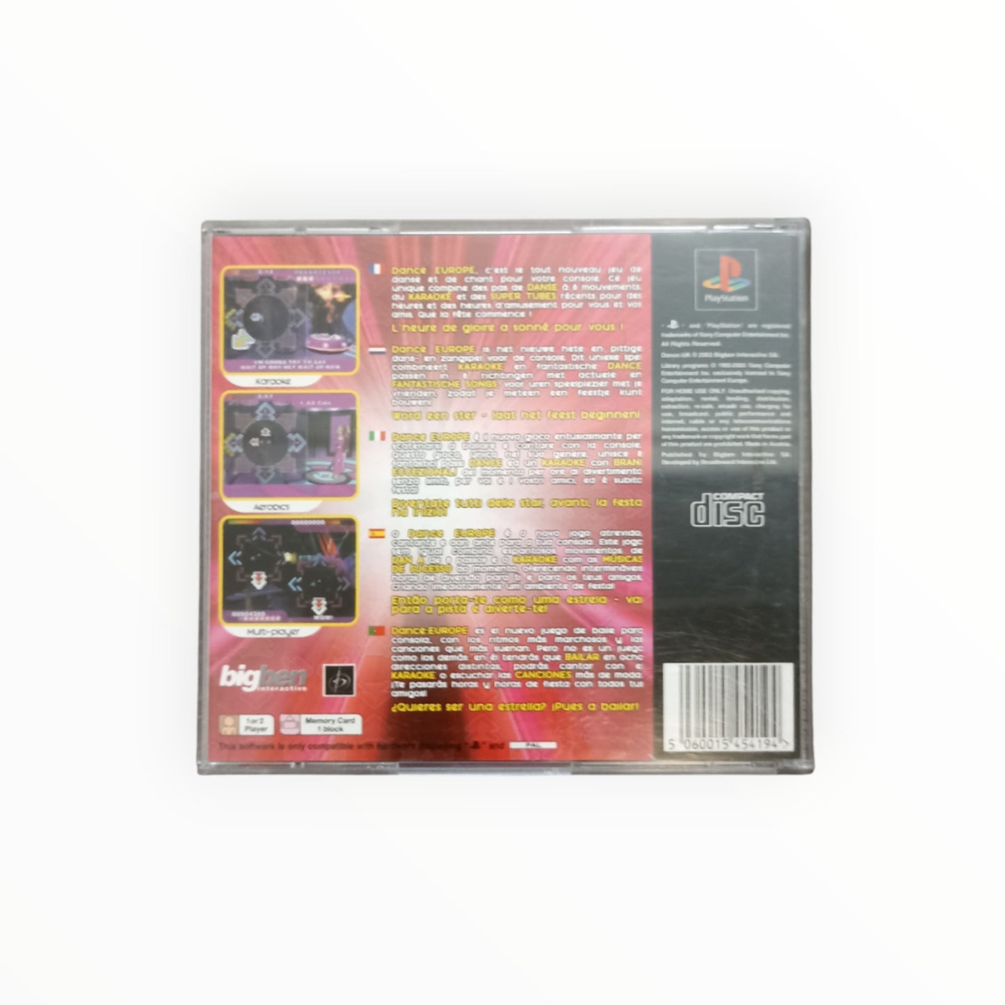 DANCE / EUROPE playstation 1 (PS1)