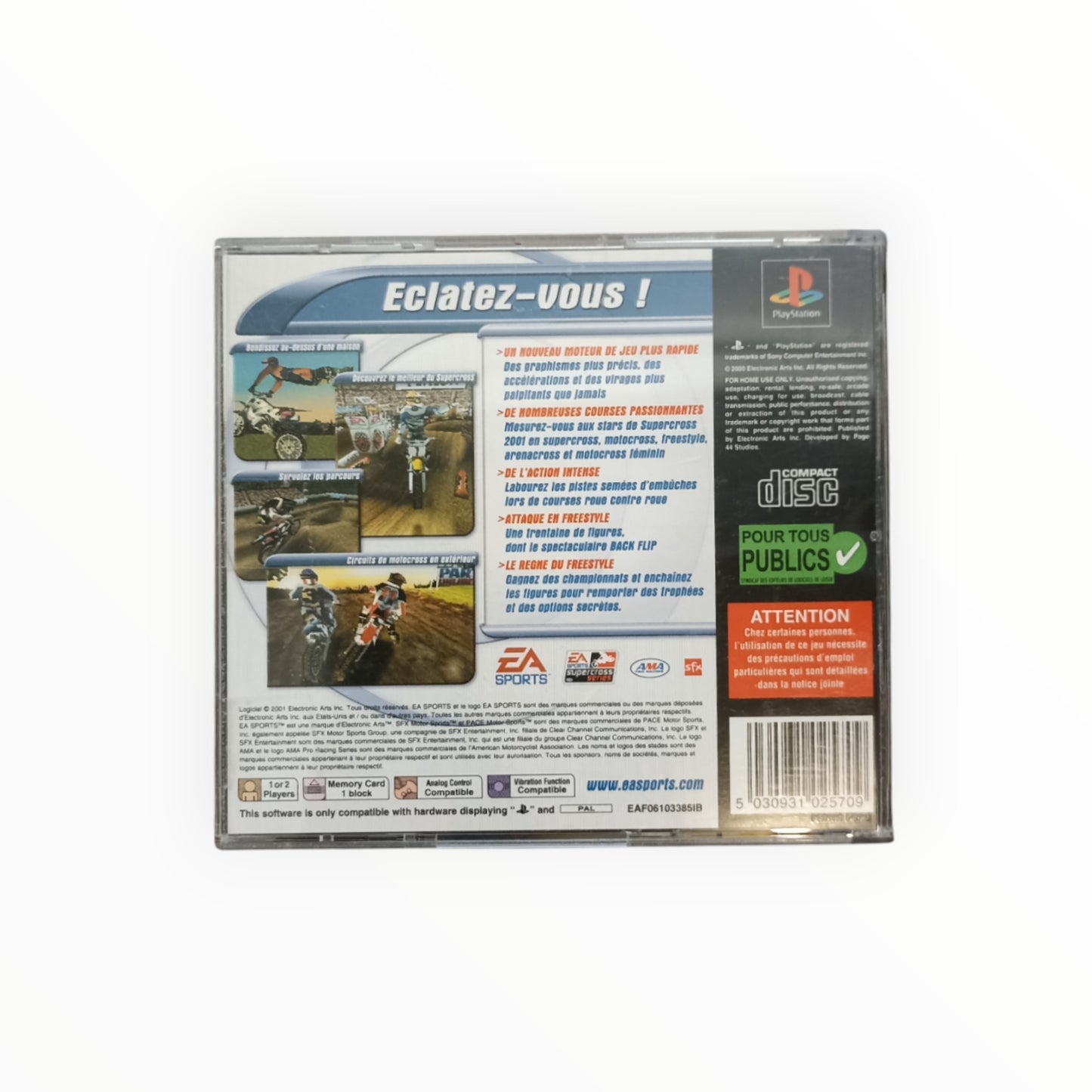 EA SPORTS SUPERCROSS playstation 1 (PS1)