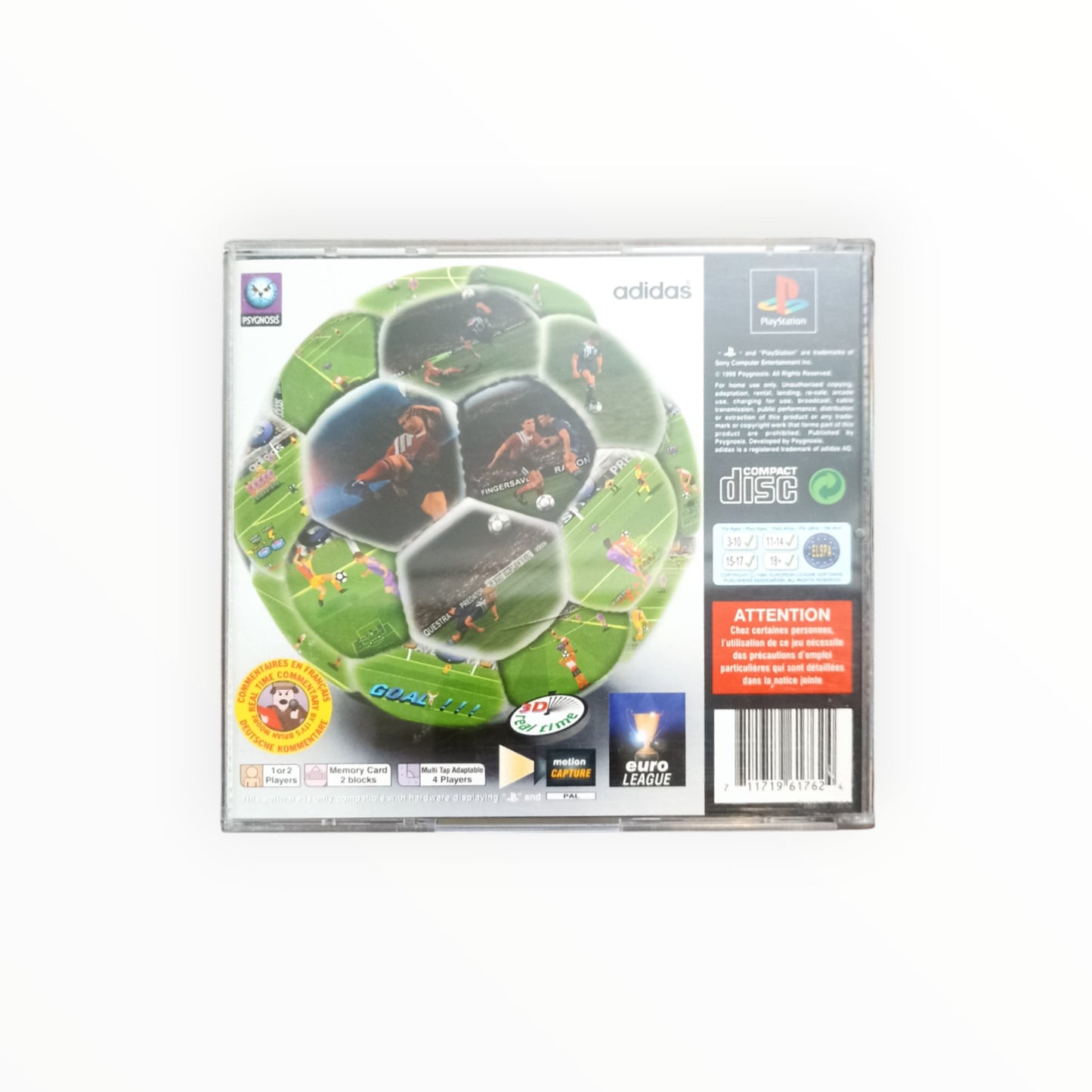 ADIDAS POWER SOCCER  Playstation 1 (PS1)