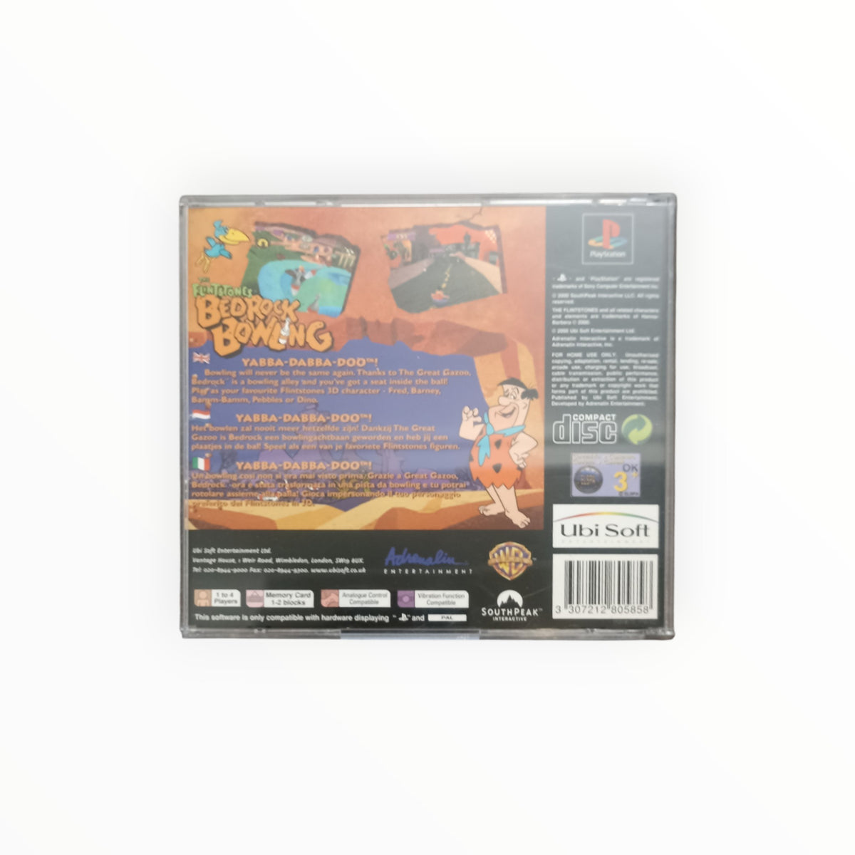 THE FLINSTONES BEDROCK BOWLING playstation 1 (PS1) Version UK