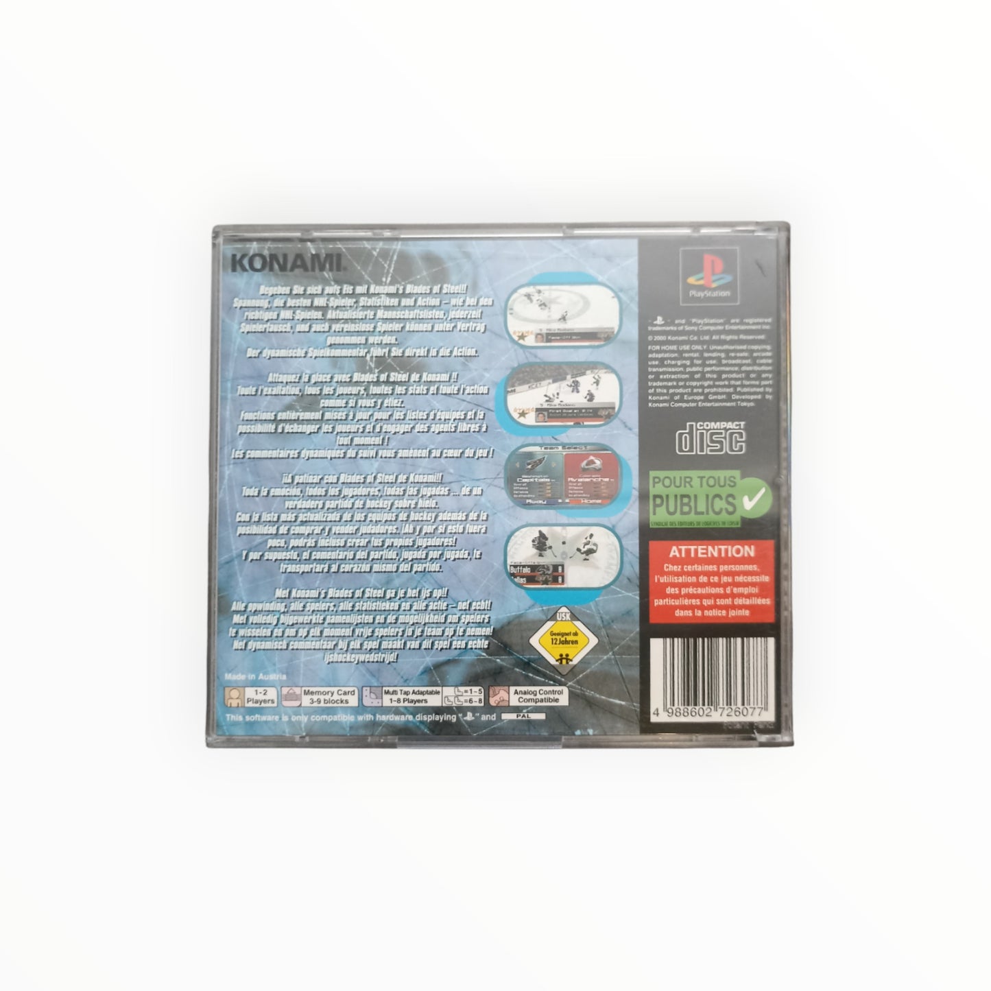 NHL BLADES OF STEEL playstation 1 (PS1)