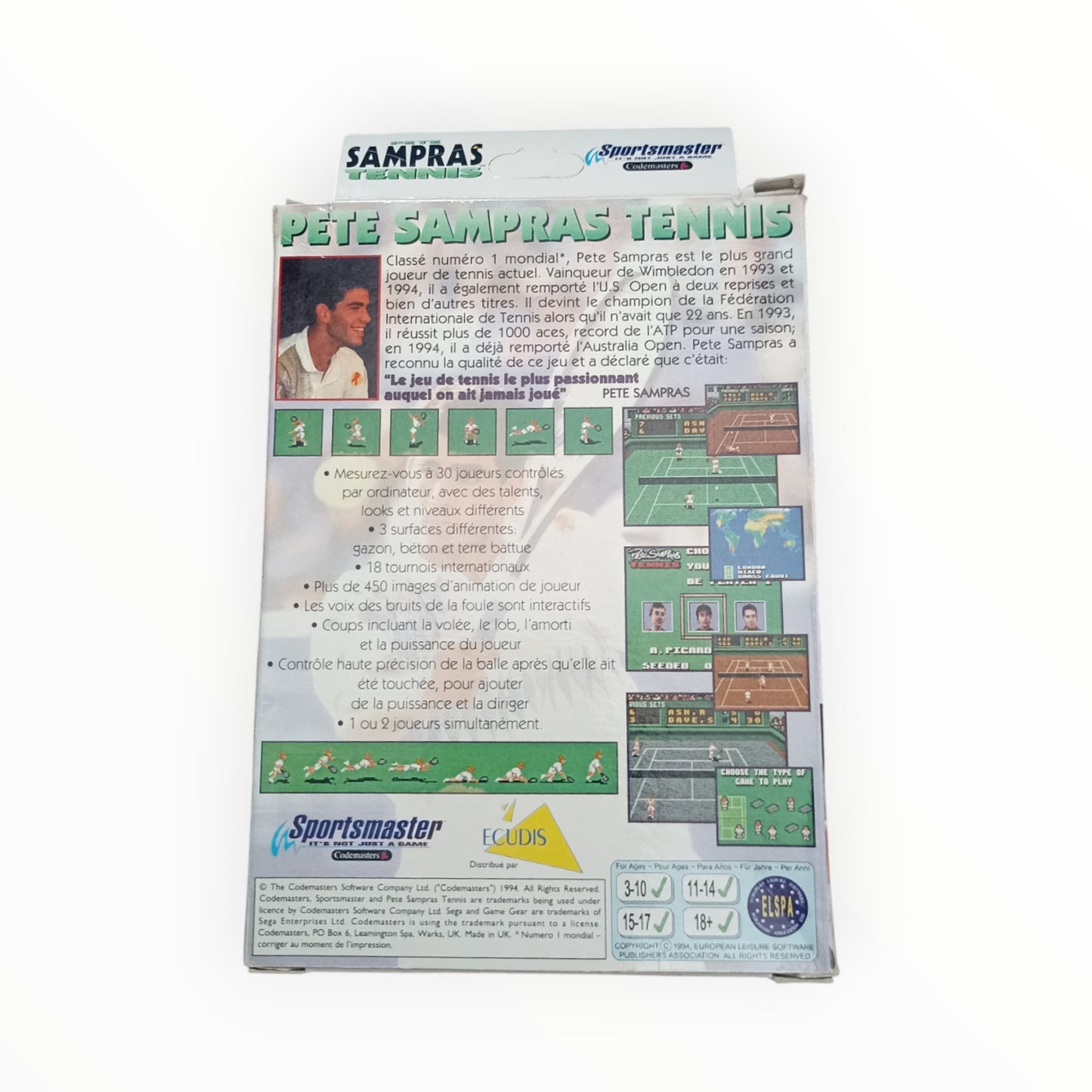 PETE SAMPRAS TENNIS Sega GameGear