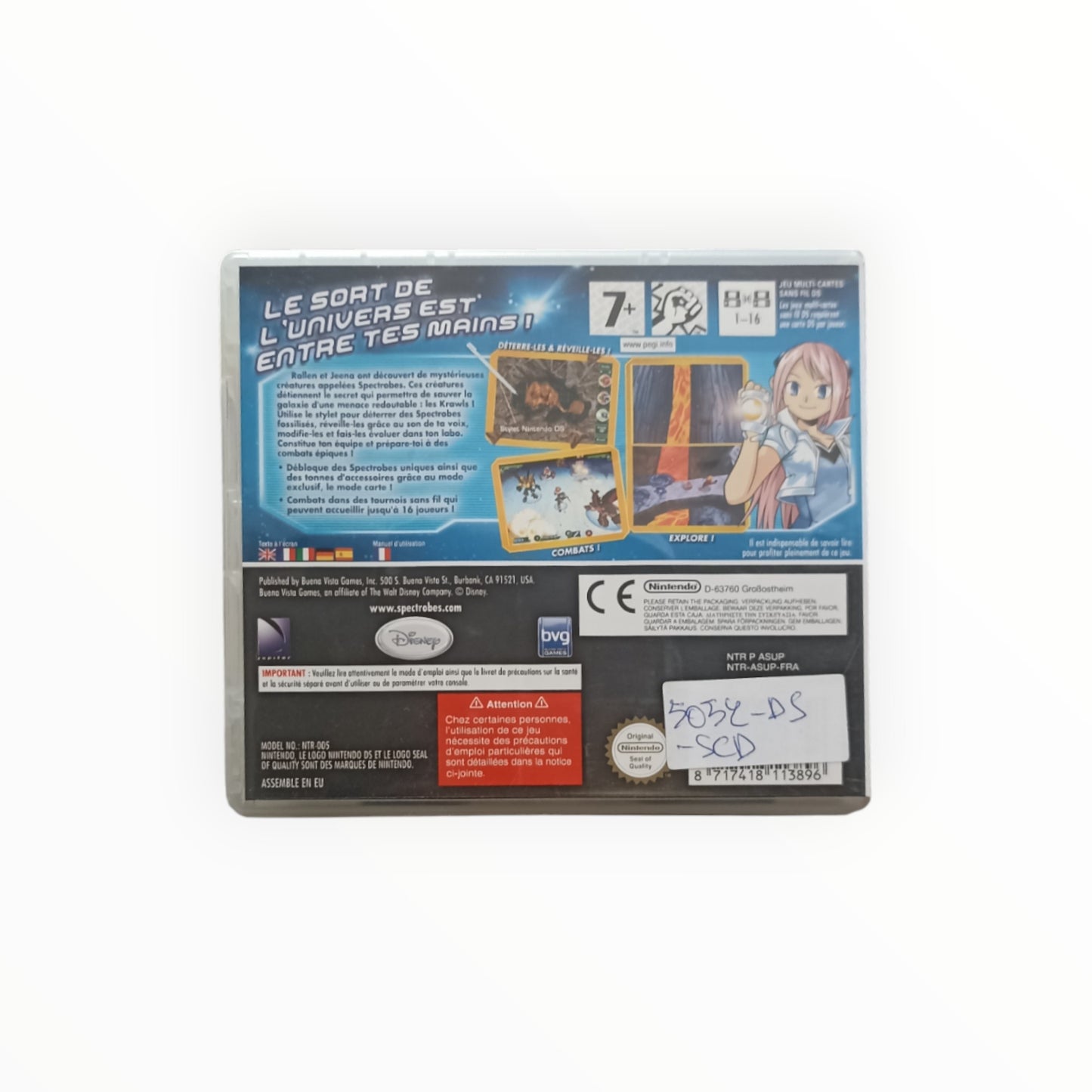 SPECTROBES Nintendo DS (notice et boite uniquement)