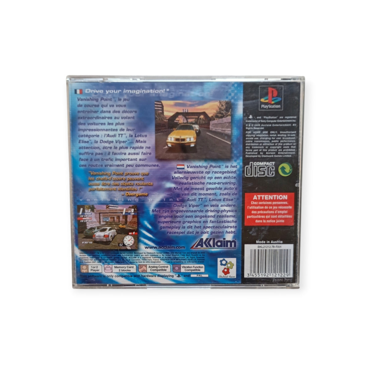 Vanishing Point – PlayStation 1 (PS1) – Version