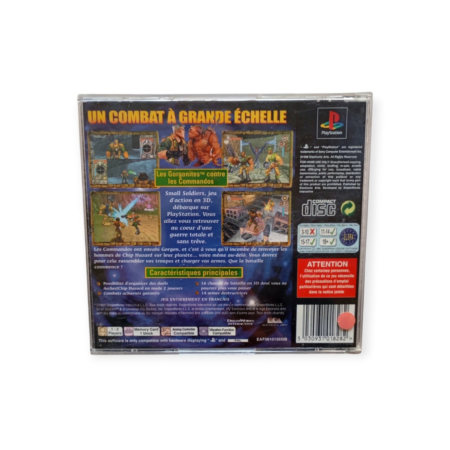 Smals Soldiers playstation 1 (PS1)