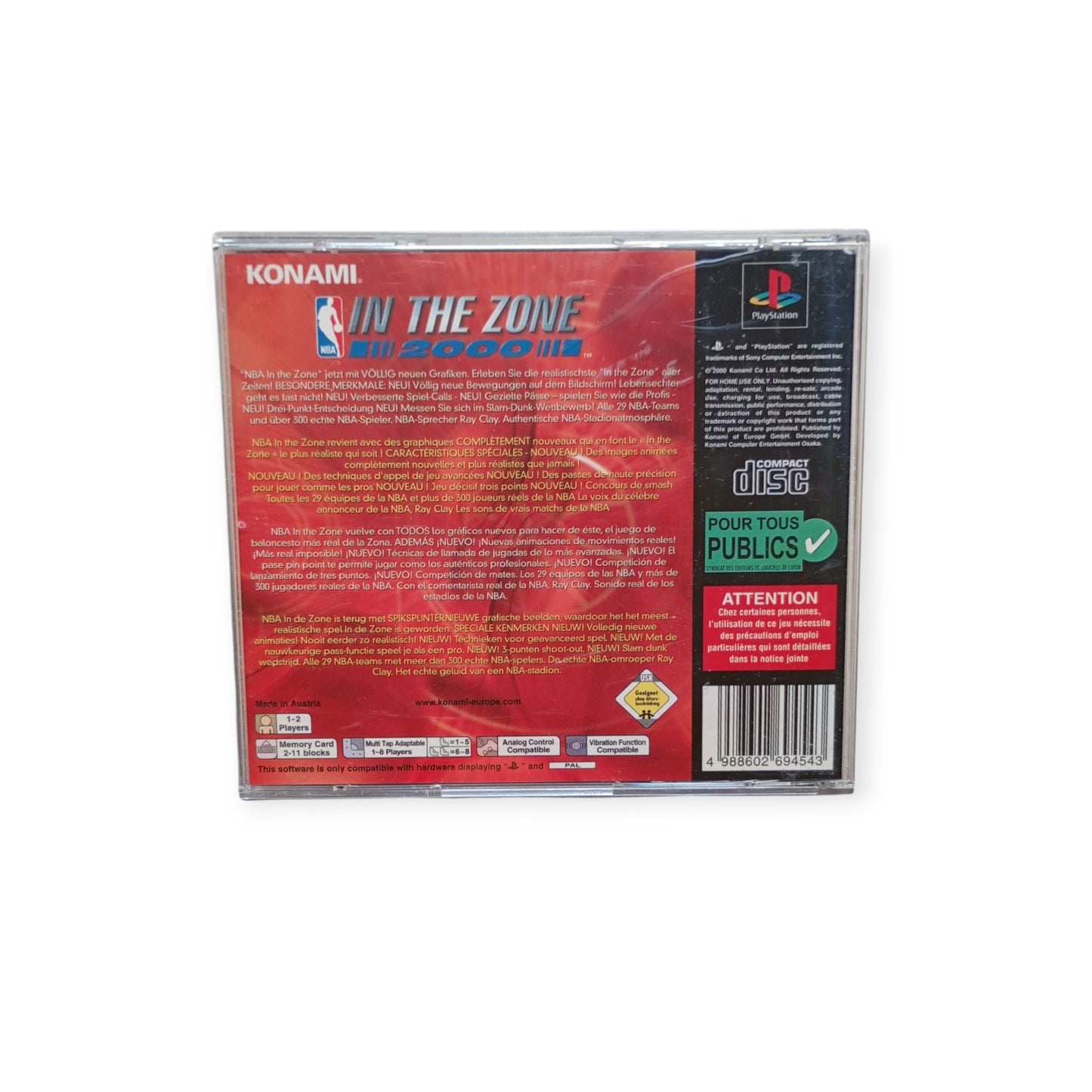 In The Zone playstation 1 (PS1)