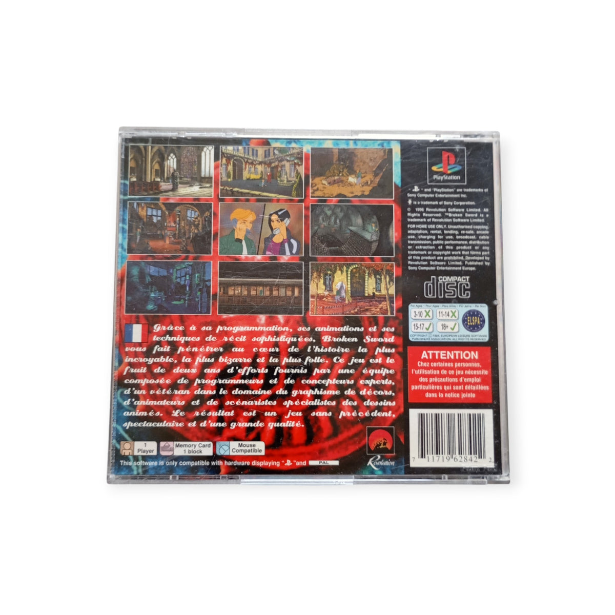LES CHEVALIERS DE BAPHOMET PlayStation 1 (PS1)