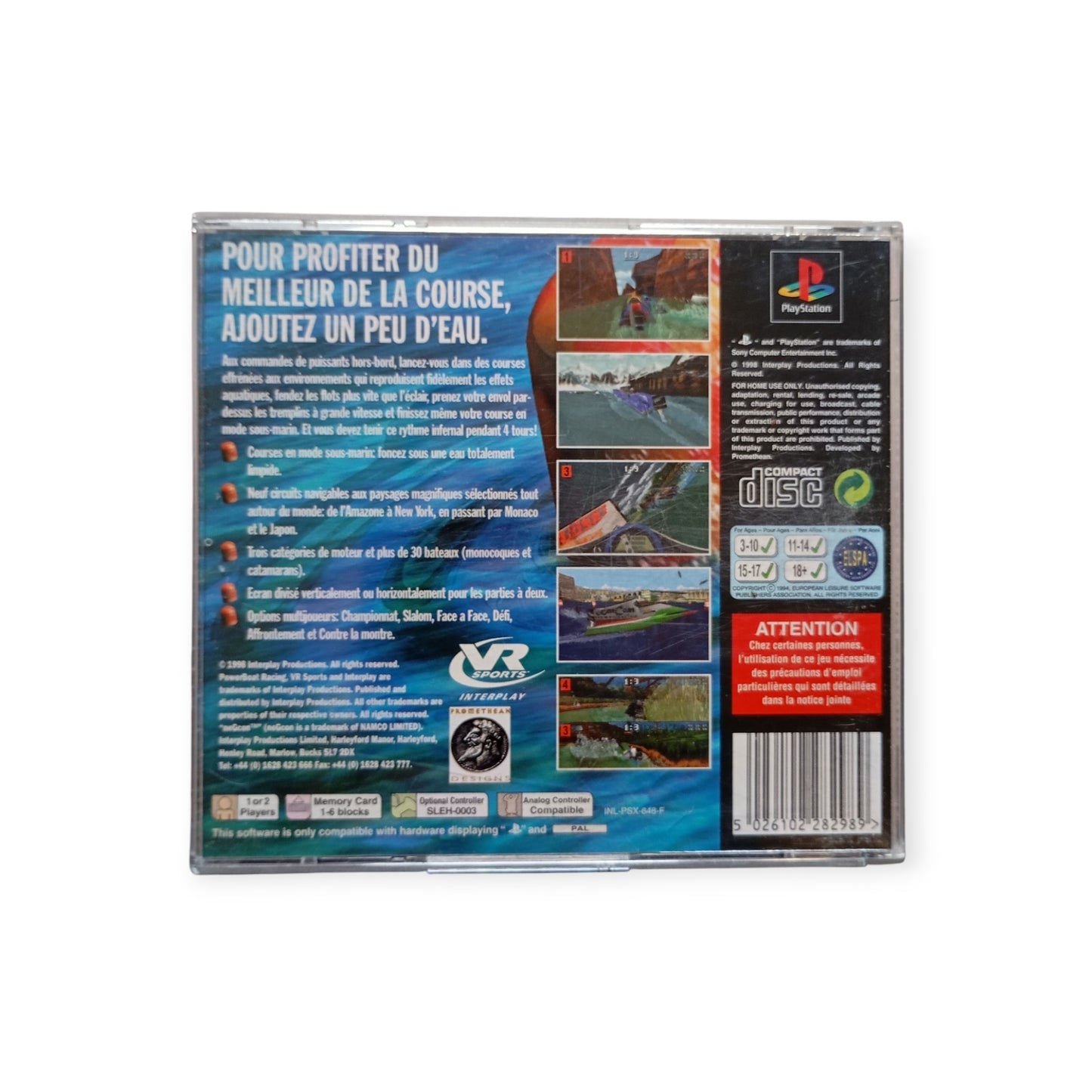 POWERBOAT RACING PlayStation 1 (PS1)