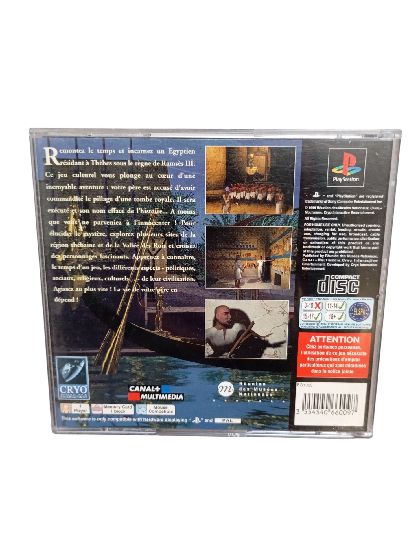 Egypte playstation 1 (PS1)