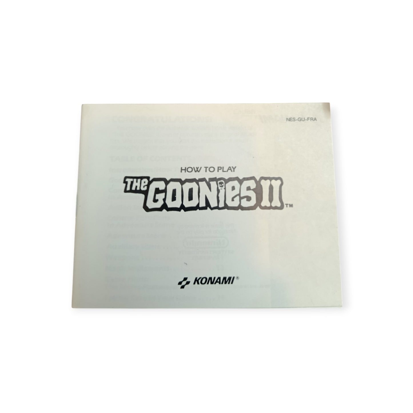  The Goonies II  Nintendo NES  Version PAL en boîte Complet