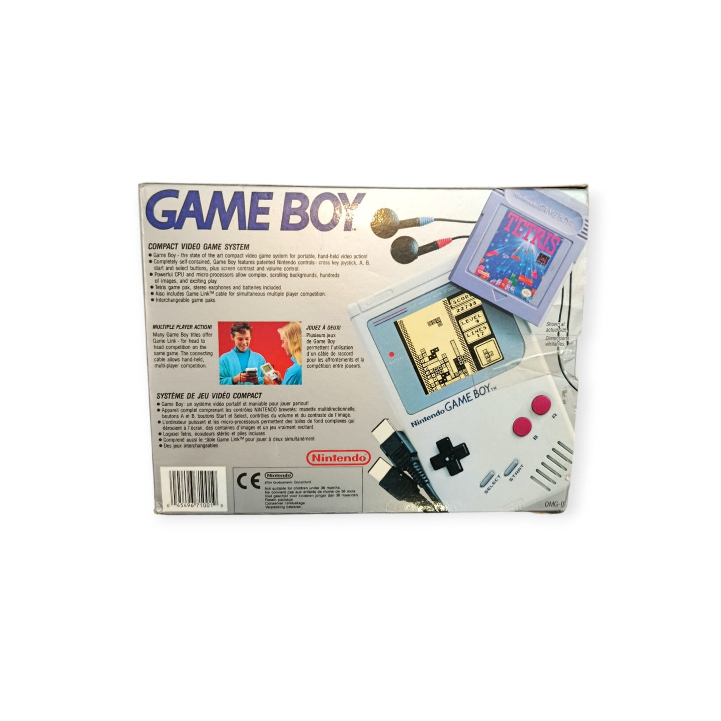 Console Nintendo GameBoy Fat Version Tetris en boîte Complet