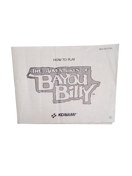 Notice seule Bayou Billy Nintendo NES