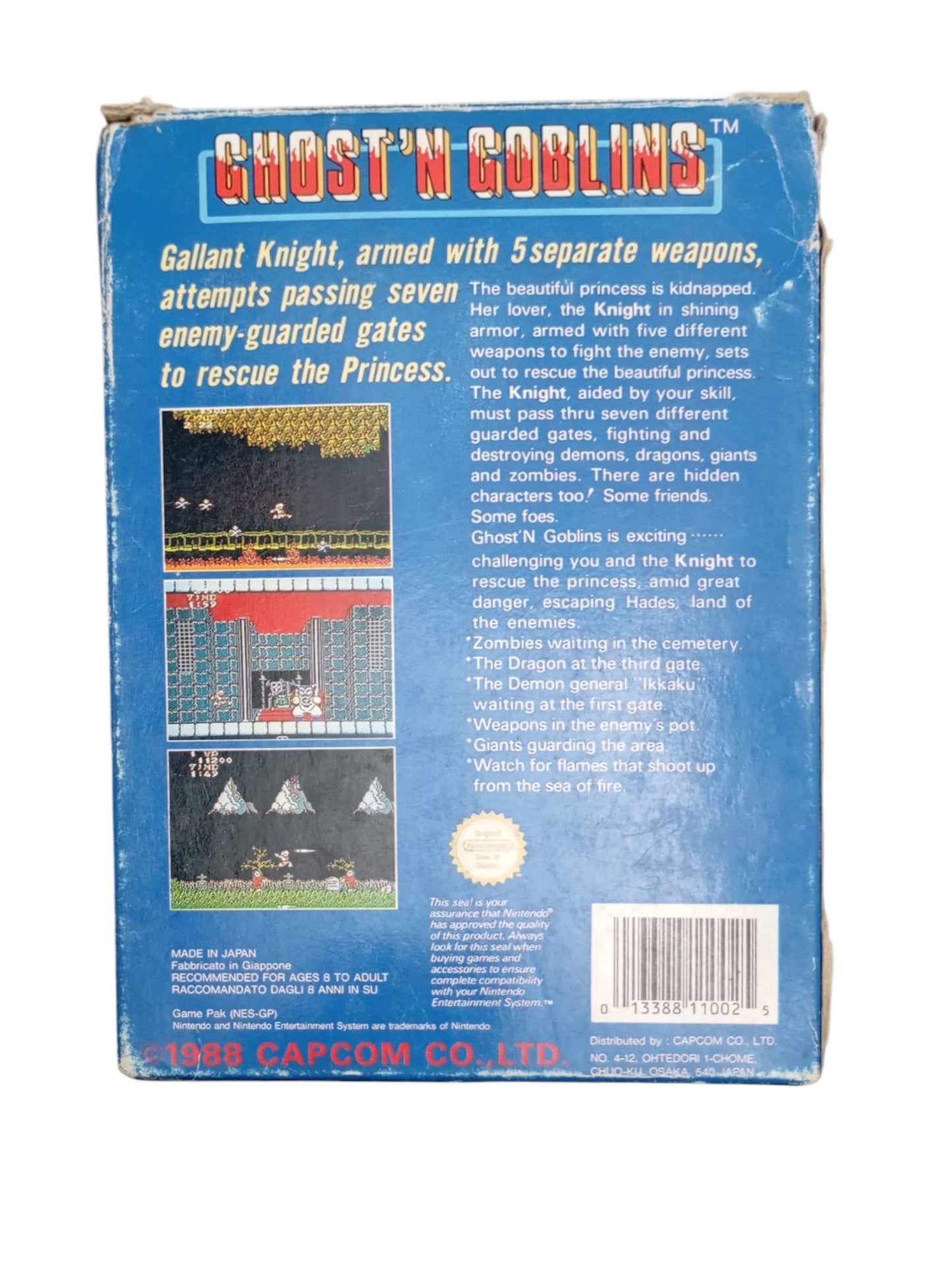 Ghost'n goblin Nintendo NES en boite