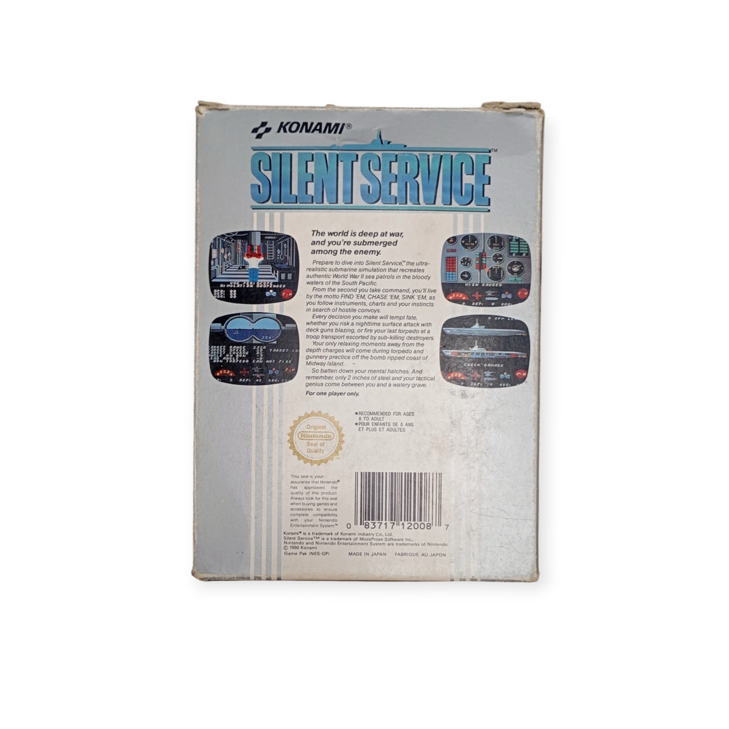Silent Service Nintendo NES en boite