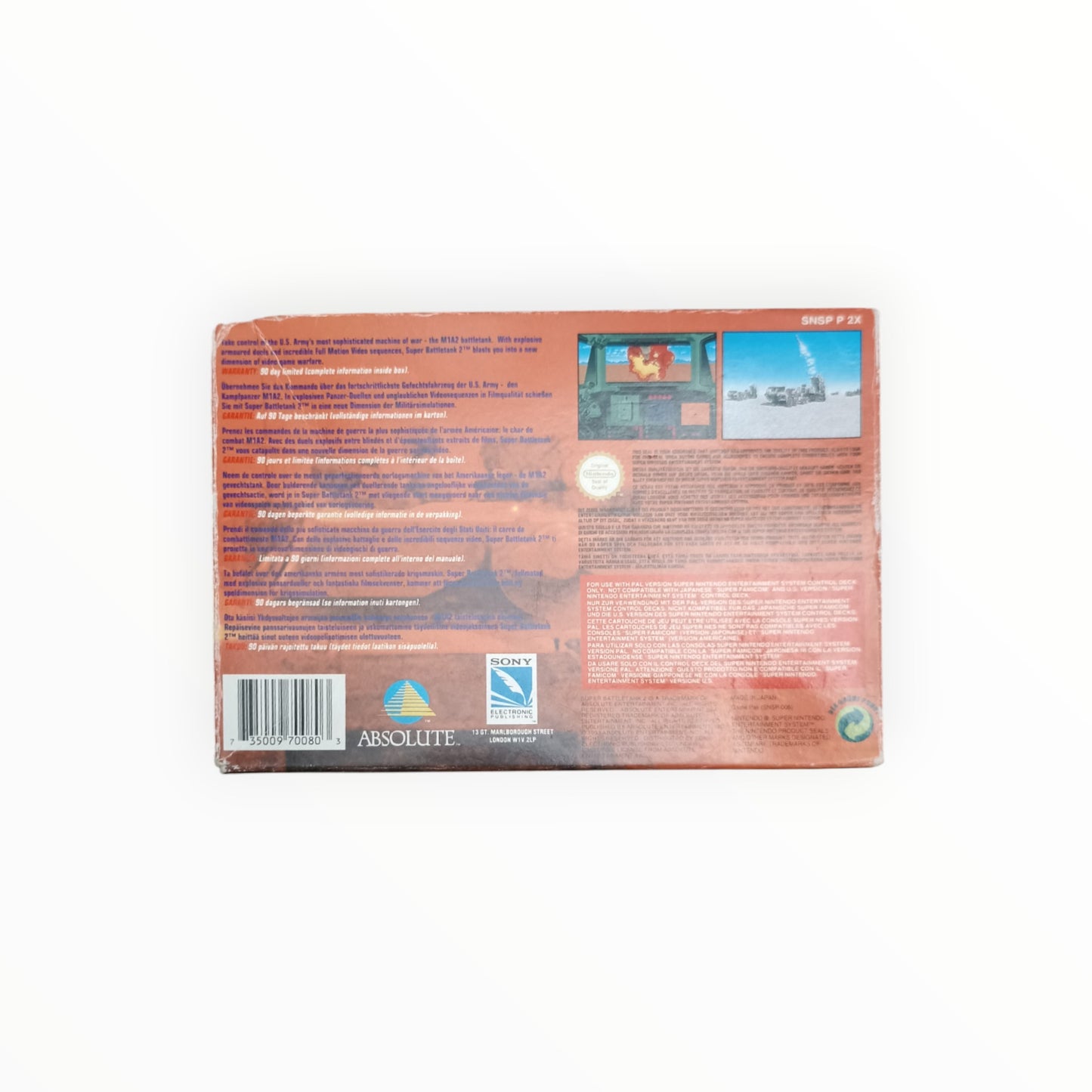 Super BattleTank 2 Super nintendo