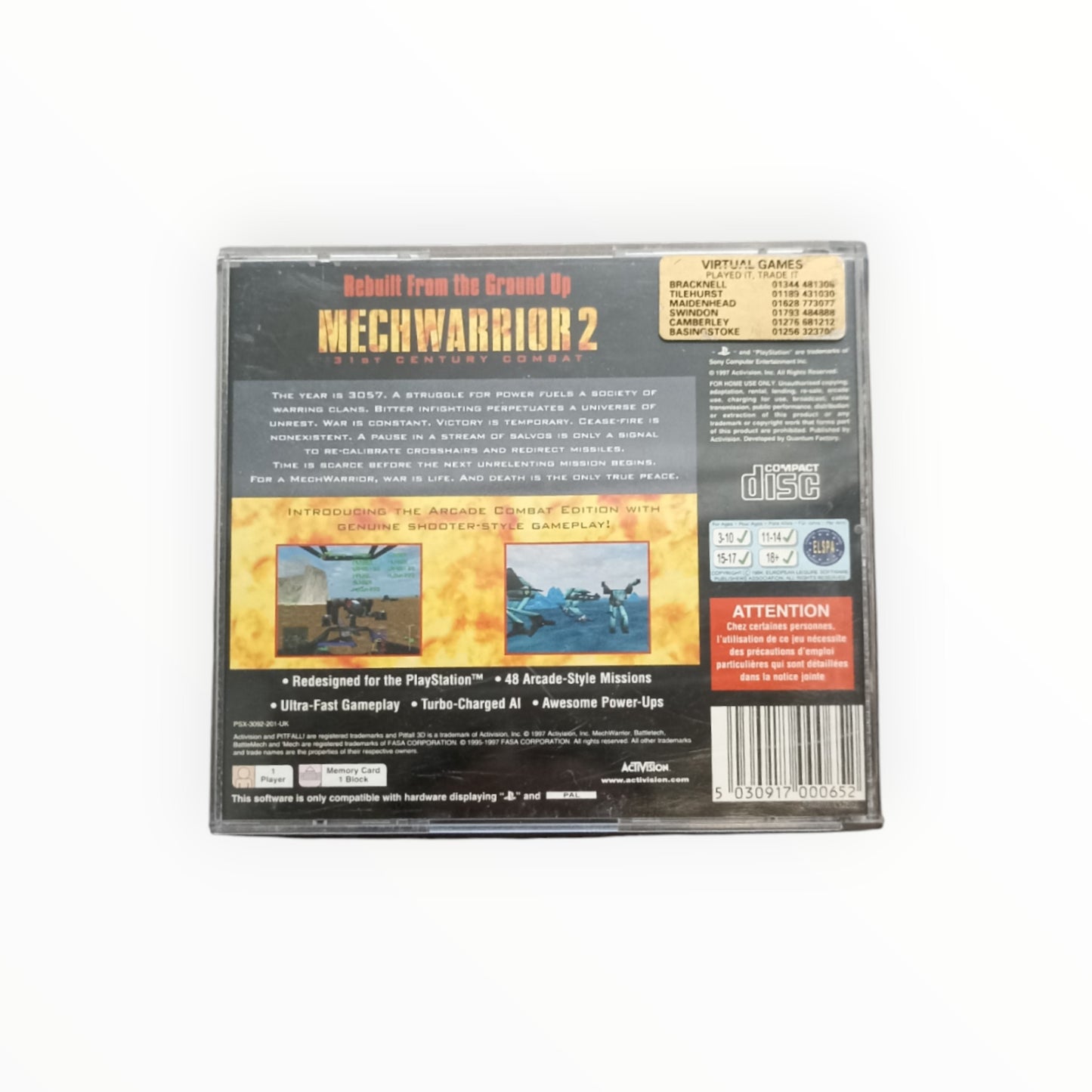 MECHWARRIOR 2 playstation 1 (PS1)