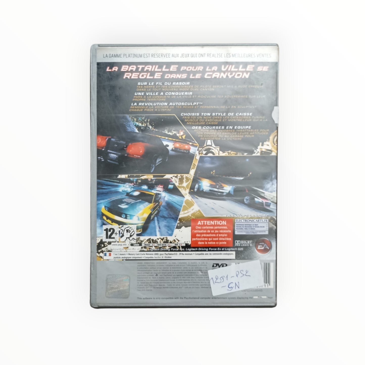 NEED FOR SPEED CARBON playstation 2 (PS2) Version Platinium
