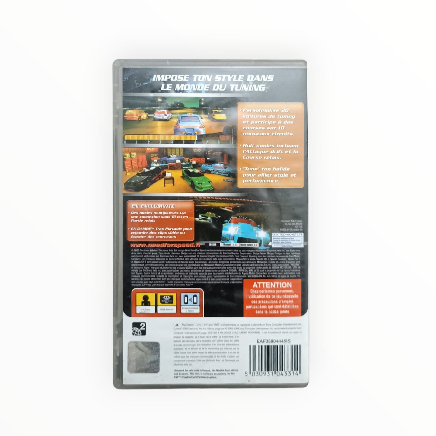 NEED FOR SPEED UNDERGROUND RIVALS playstation portable (PSP)