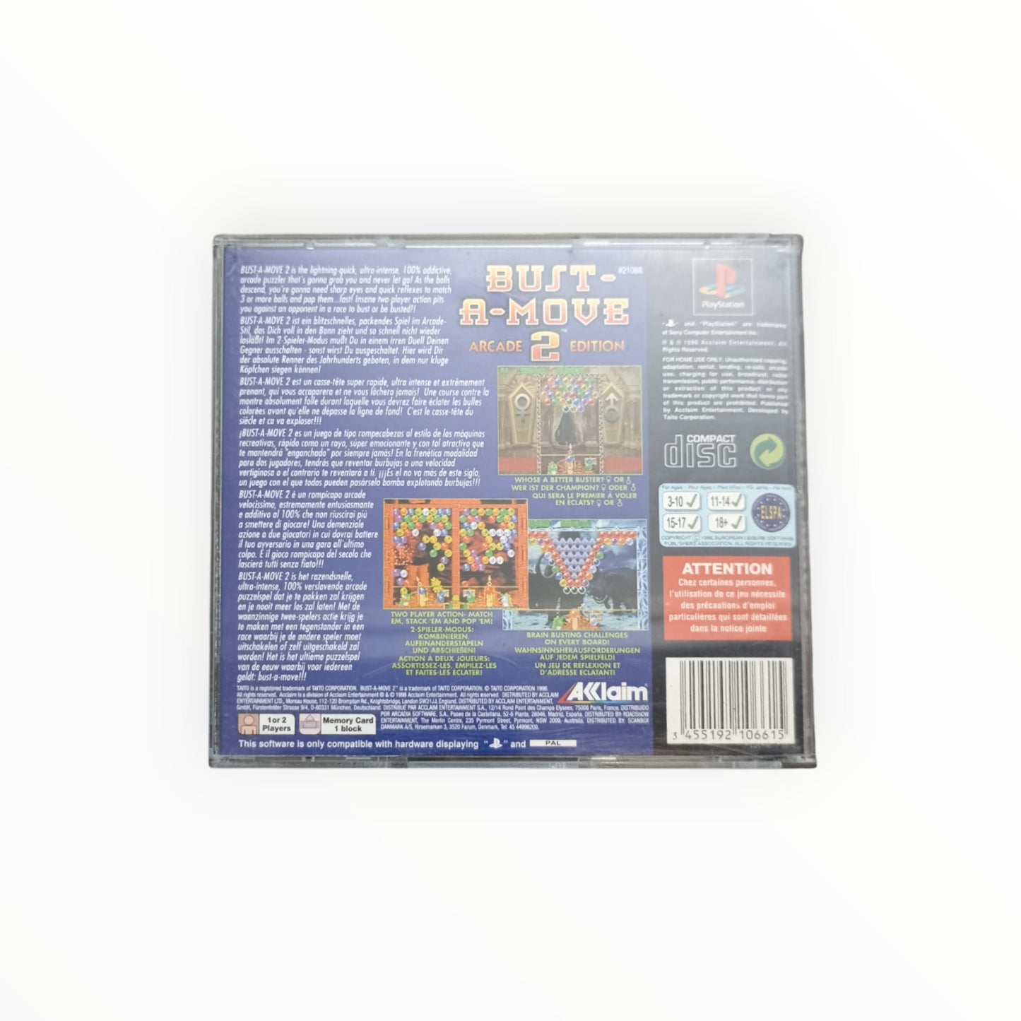 BUST A MOVE ARCADE 2 playstation 1 (PS1)