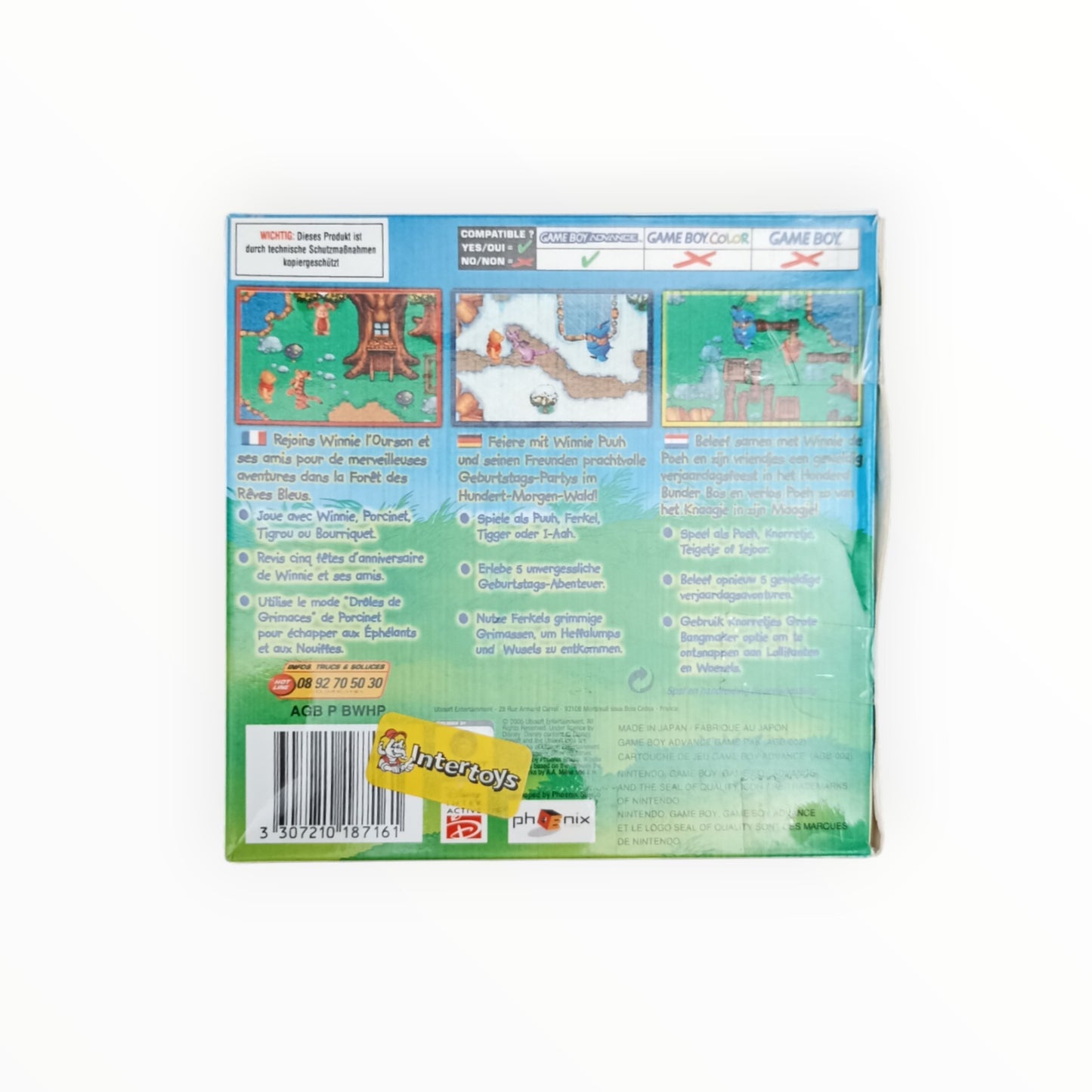 WINNIE L'OURSON game boy advance (boite + notice)