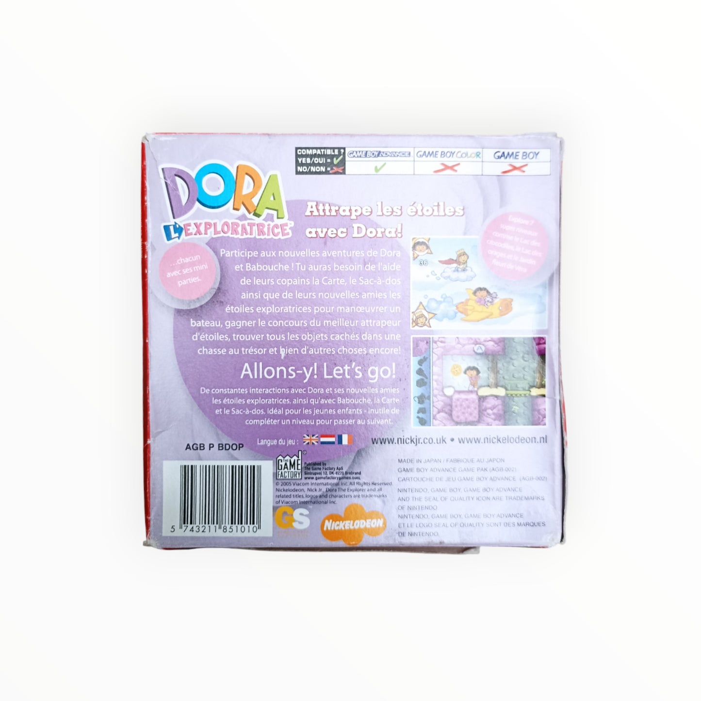 DORA L'EXPLORATRICE game boy advance