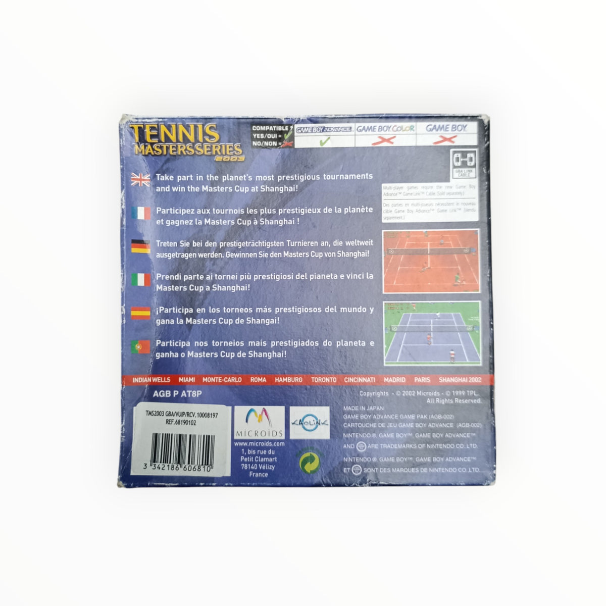 TENNIS MASTER SERIES 2003 Game Boy Advance