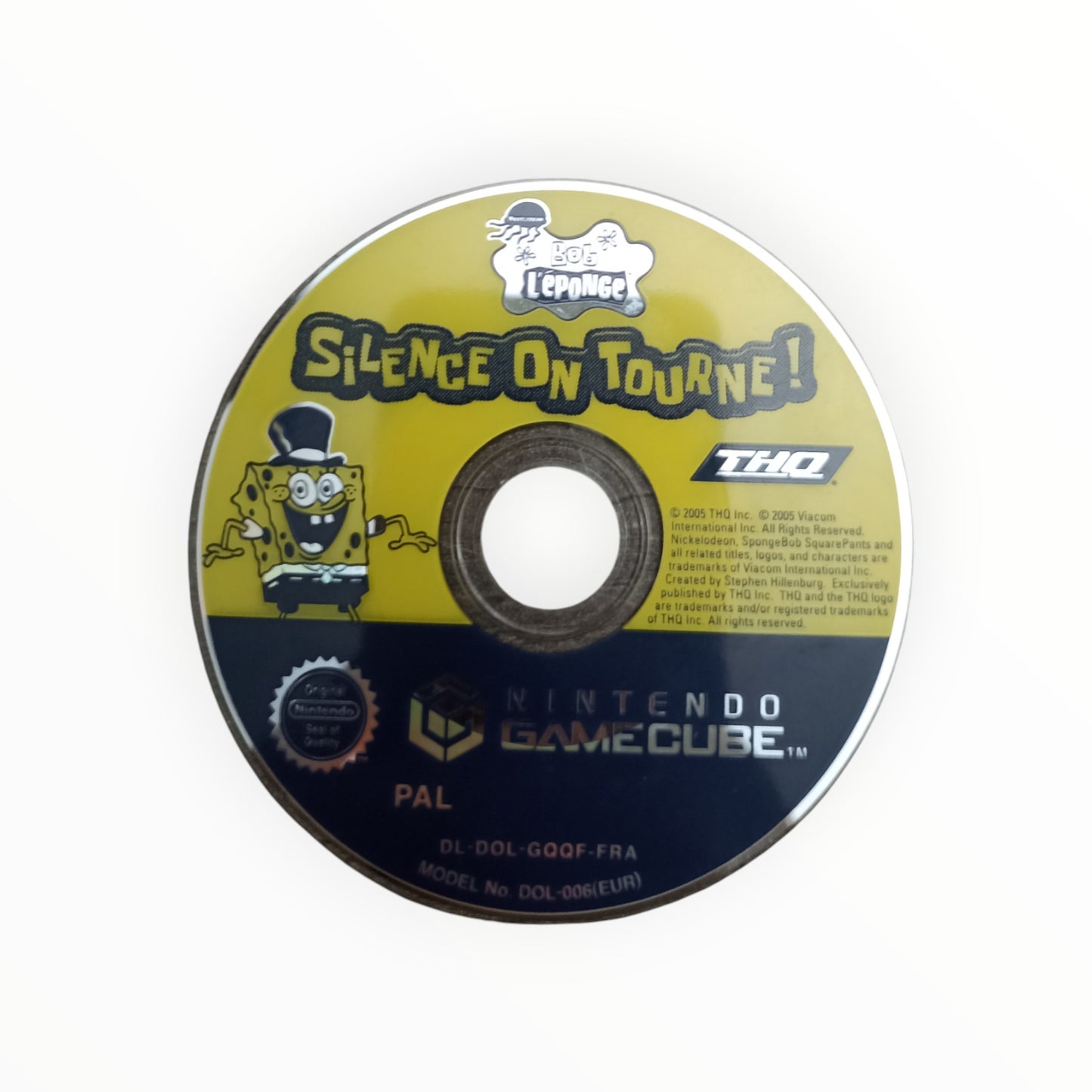CD Bob l'éponge silence on tourne nintendo gamecube