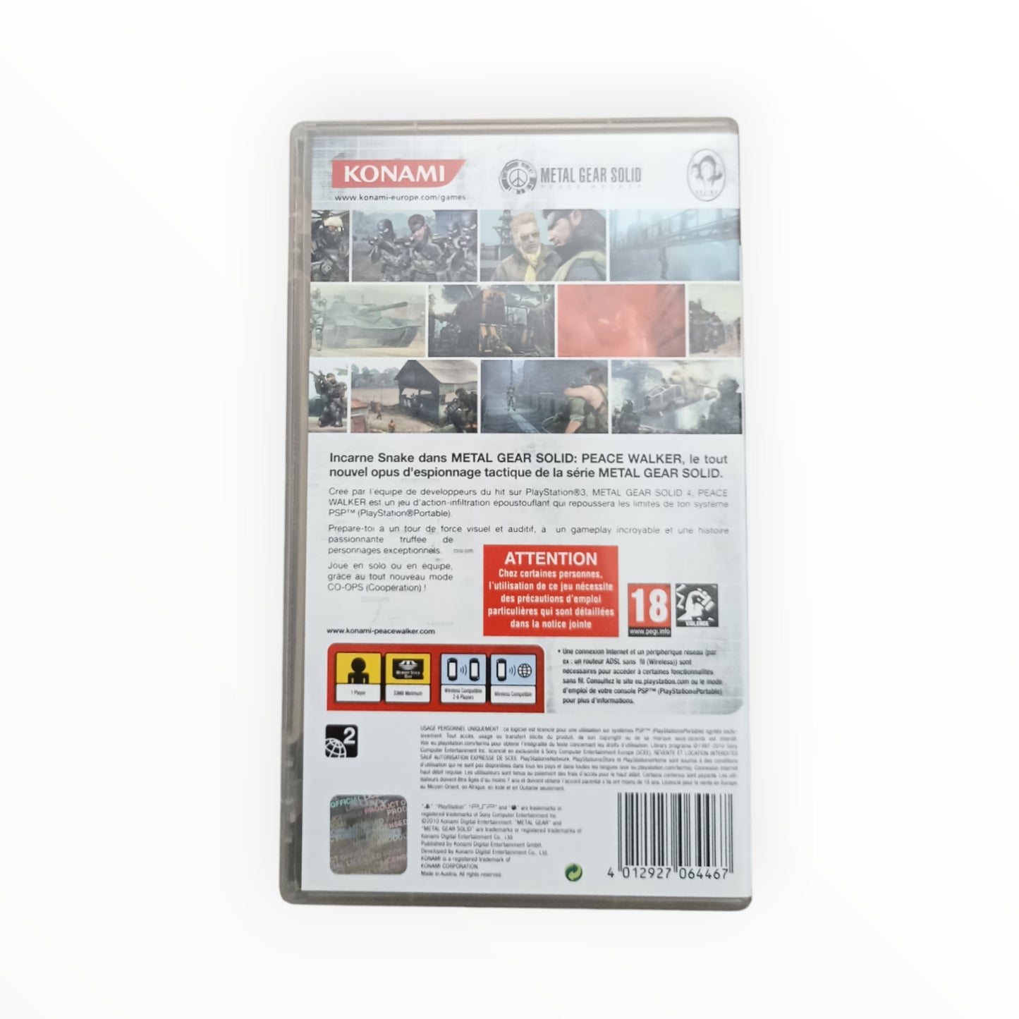 METAL GEAR SOLID peace walker playstation portable (PSP) (boite + notice)