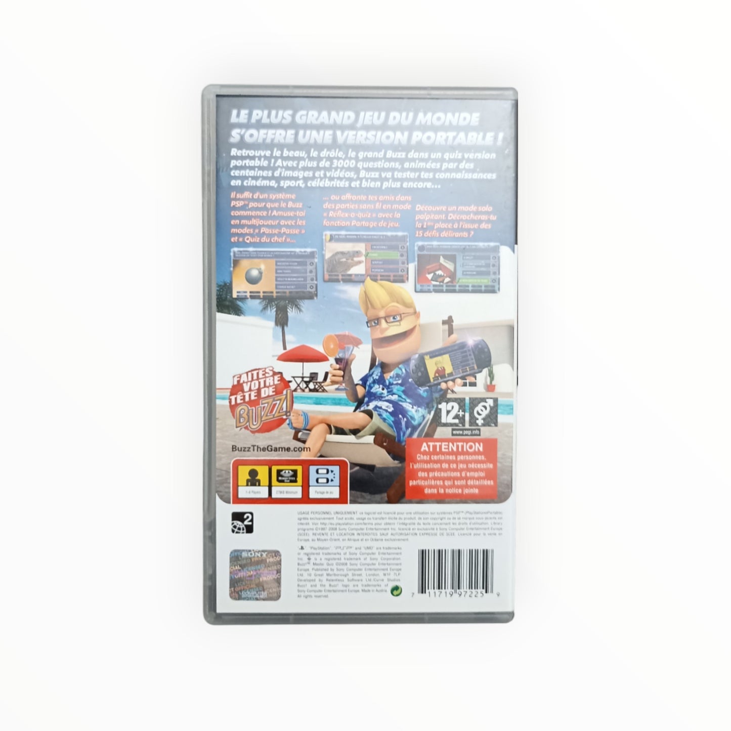 BUZZ MASTER QUIZZ playstation portable (PSP)