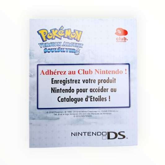 Notice Club Nintendo – Pokémon Version Argent SoulSilver (Nintendo DS)