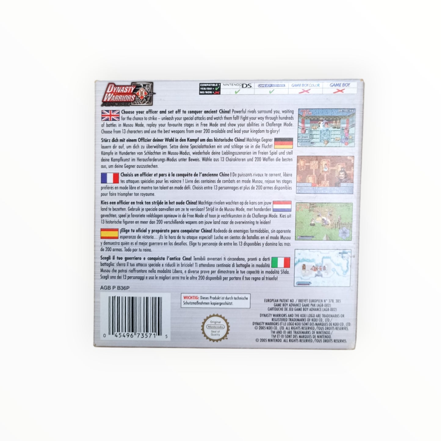 DYNASTY WARRIORS GameBoy advance