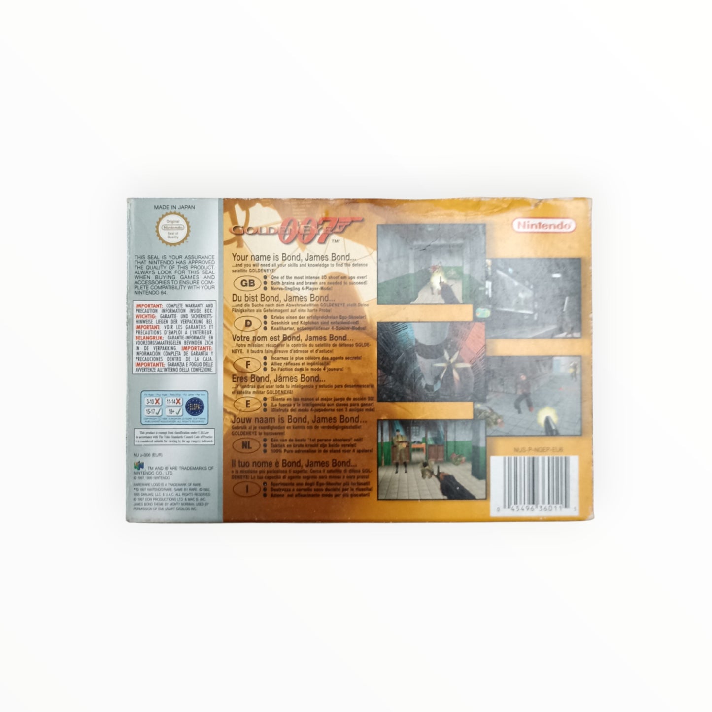 GOLDEN EYE 007 nintendo 64 Version Player's Choice Complet FRA