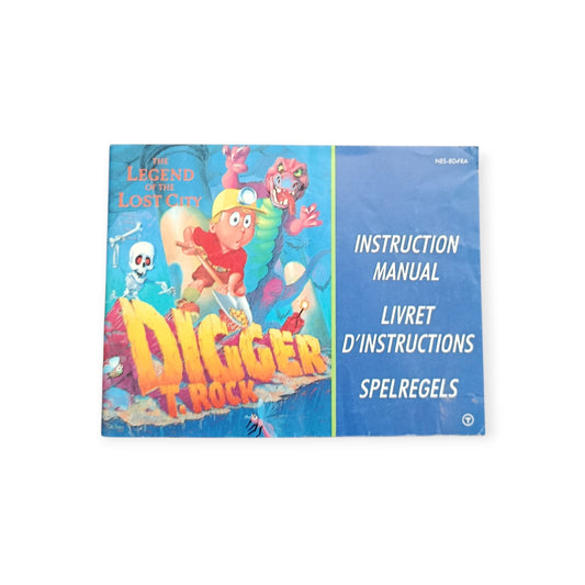 Notice Digger Trock Nintendo NES