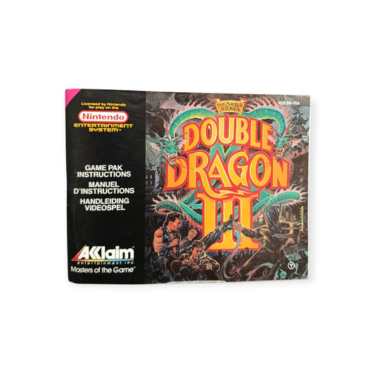 Notice Double Dragon III Nintendo NES