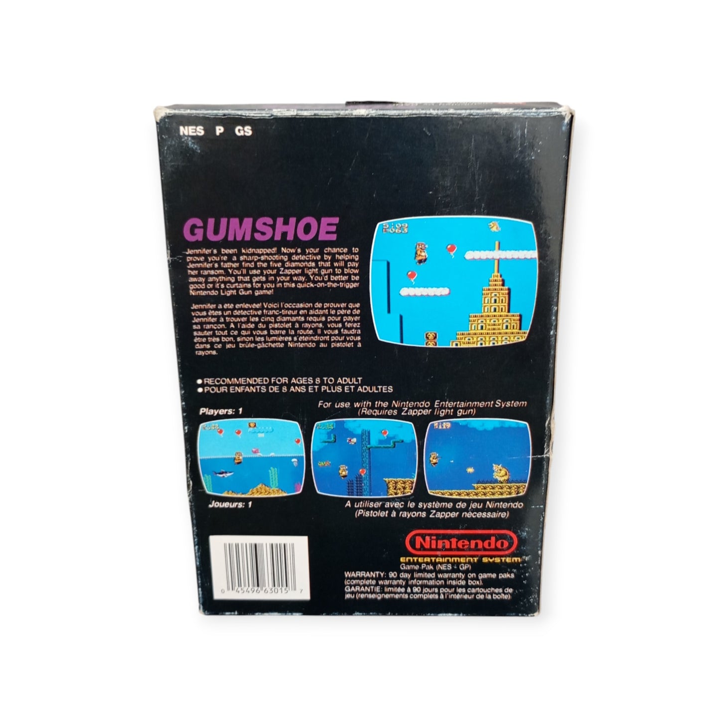 Gumshoe – Nintendo NES En boîte Version FRA
