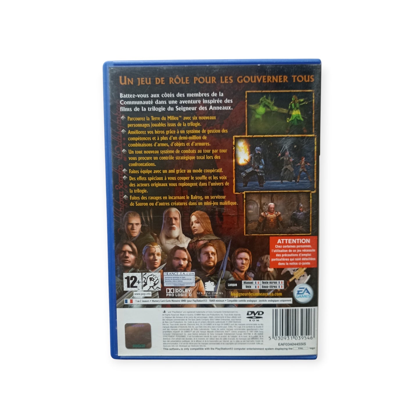 Le Seigneur des Anneaux : Le Tiers Âge Playstation 2 (PS2)