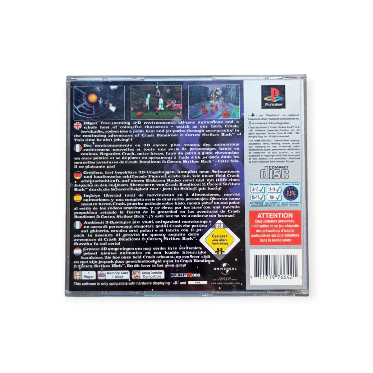 Crash Bandicoot 2 : Cortex Strikes Back Version Platinium Playstation 1 (PS1)