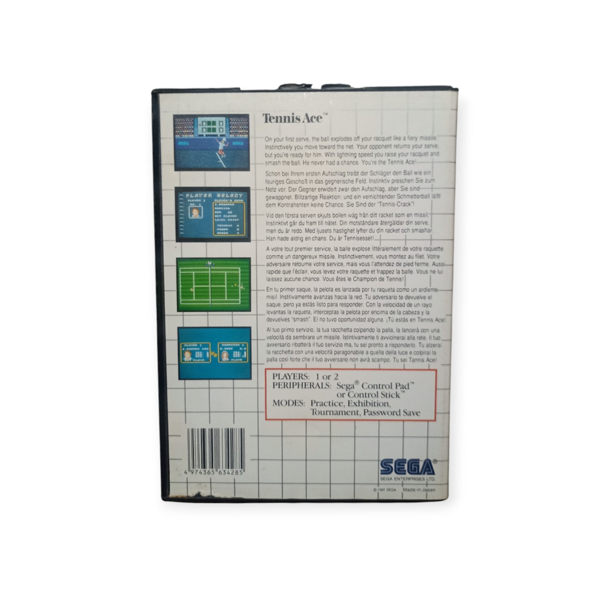 Tennis Ace Sega Master System (Käytetty