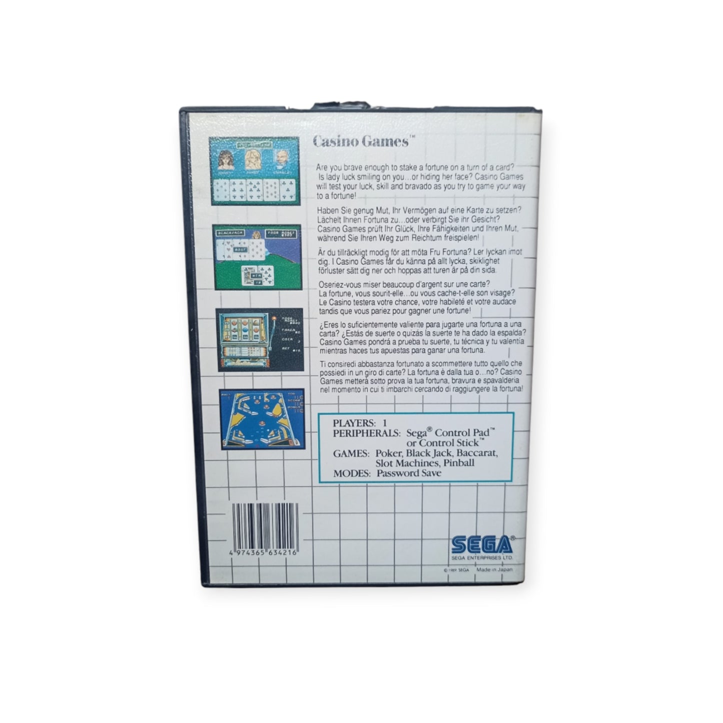 Casino Games Sega Master System