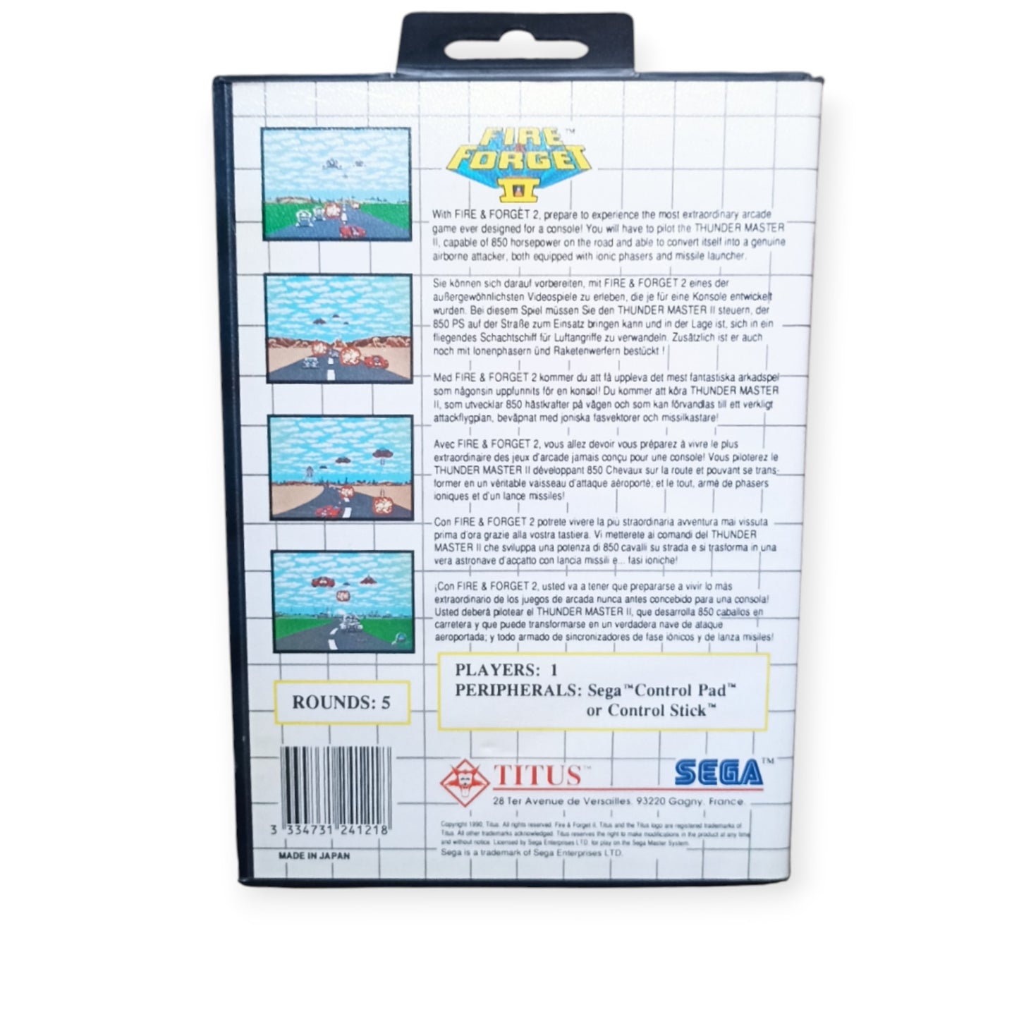 Fire Forget II Master System Complet
