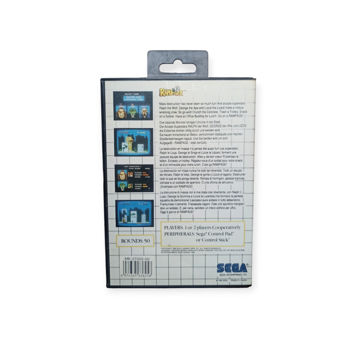 Rampage Master System Complet