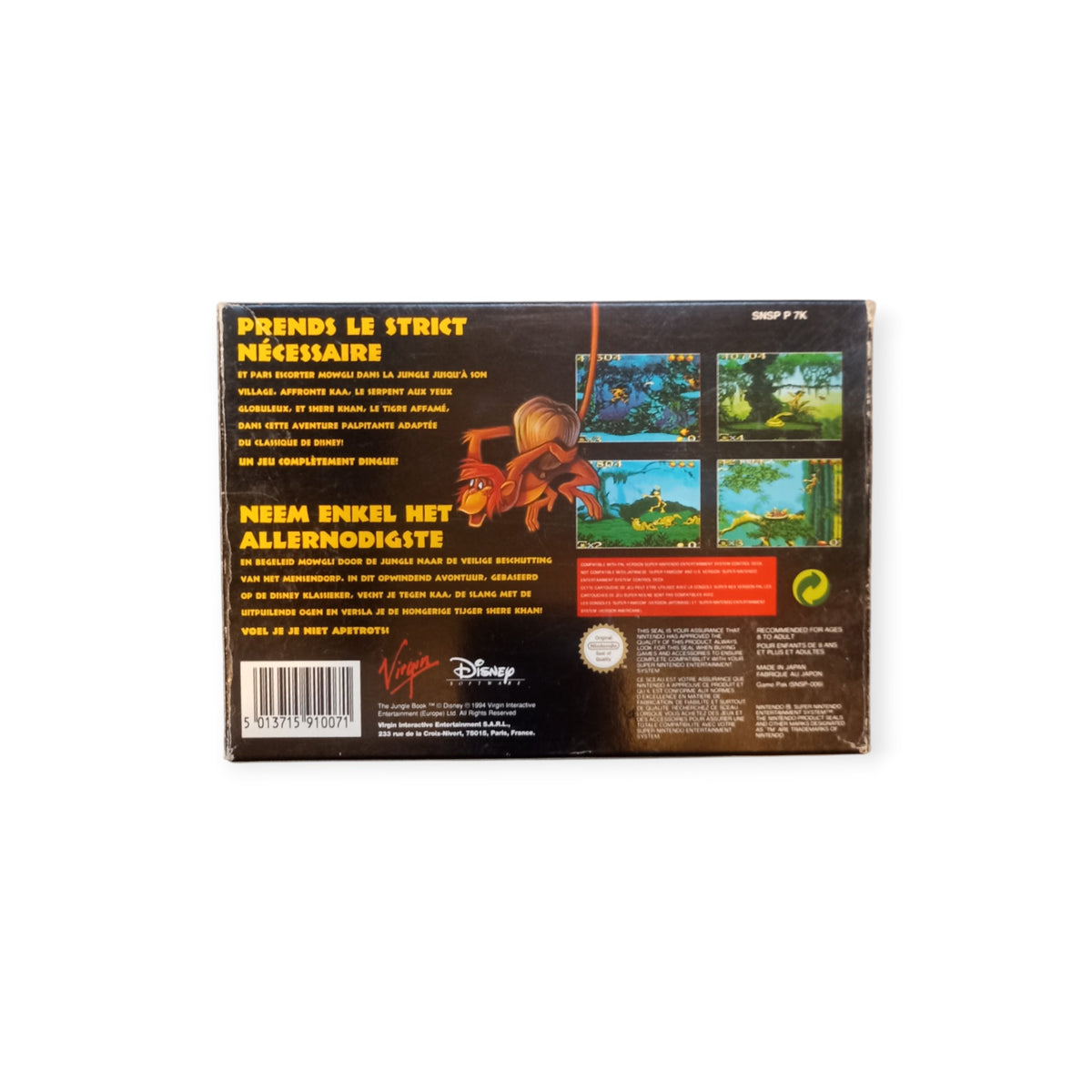 Le Livre De La Jungle Super Nintendo (SNES) Complet FRA