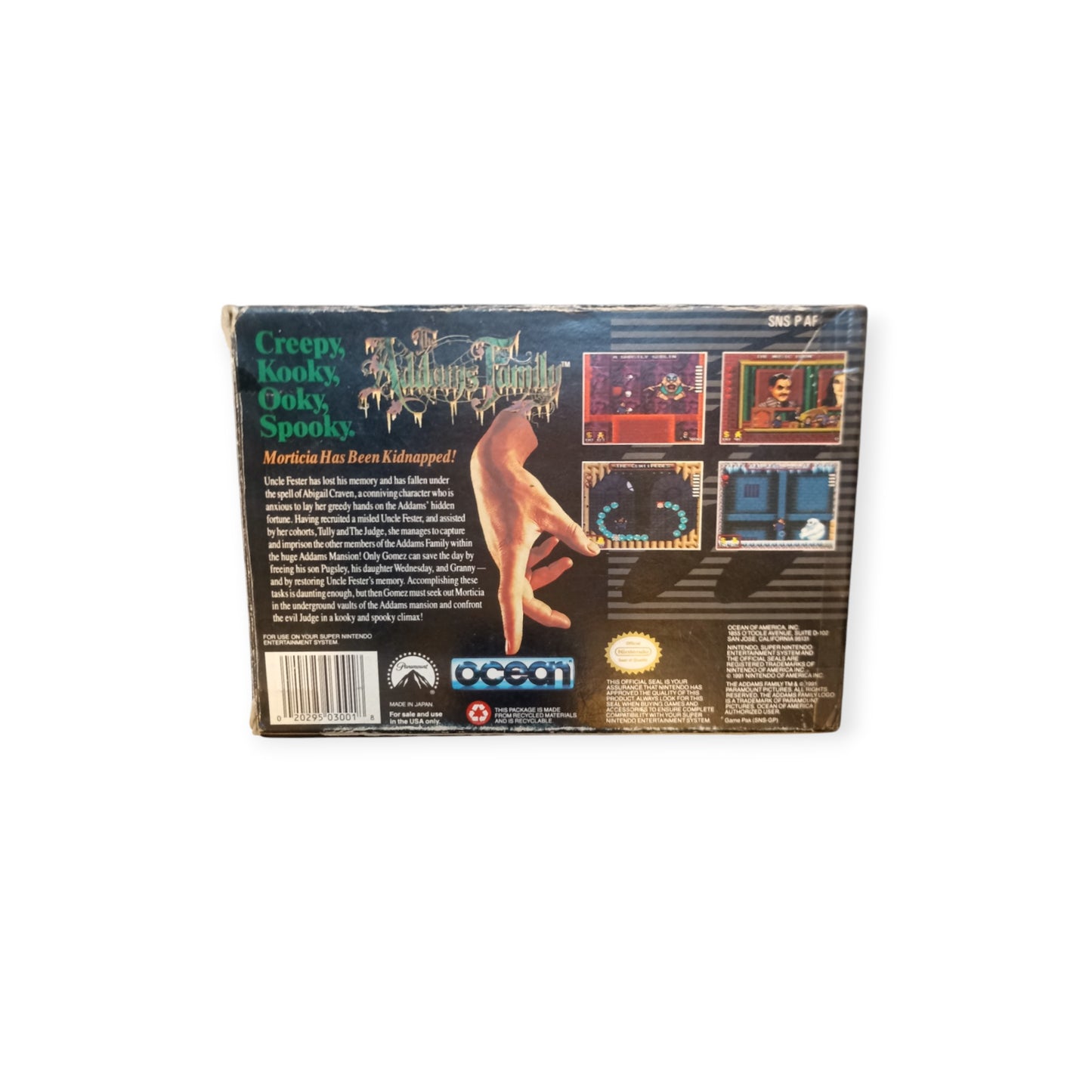 The Addams Family - Super Nintendo (SNES) Version US