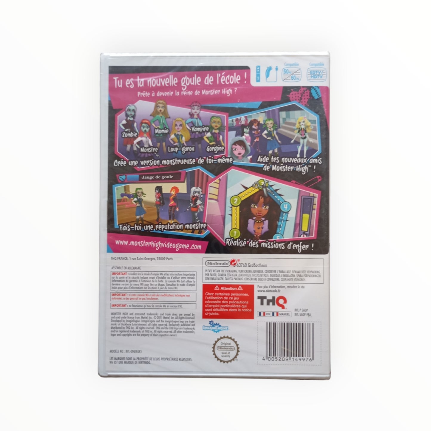 MONSTER HIGH nintendo wii (neuf sous blister)
