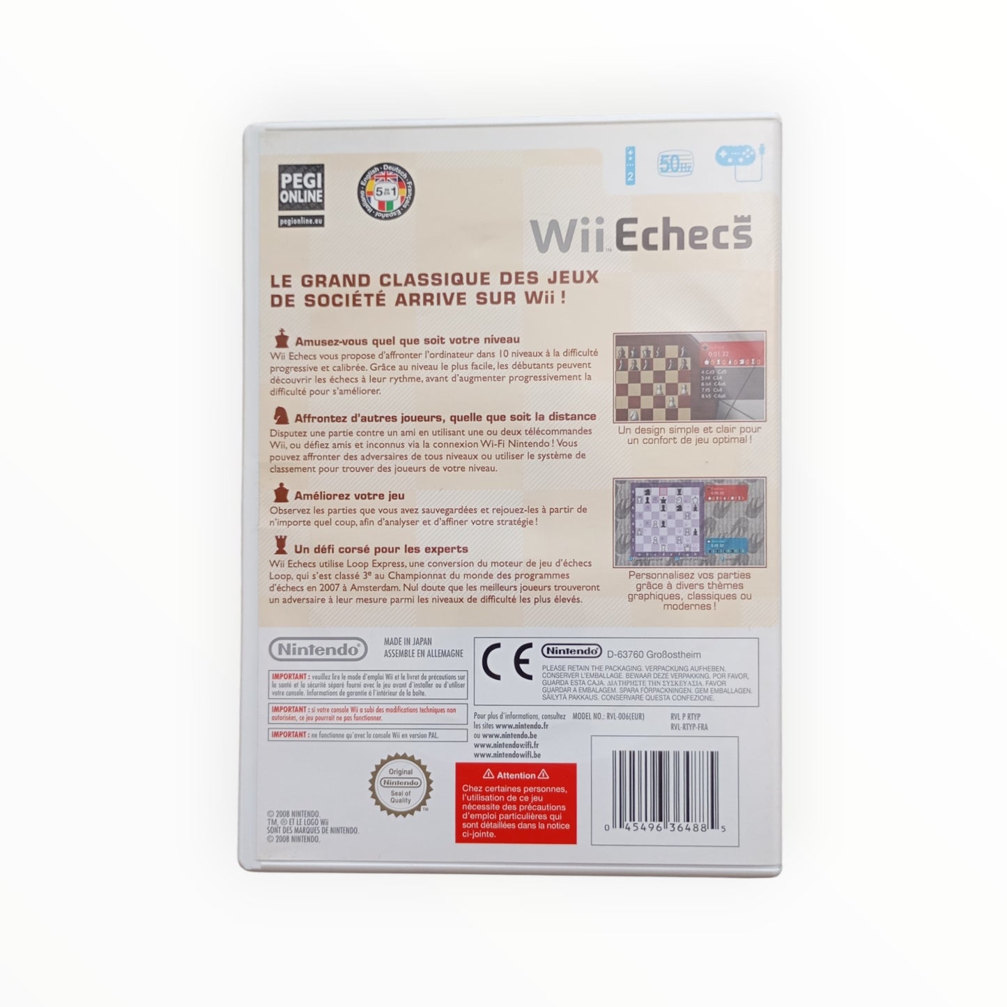 WII ECHECS nintendo wii
