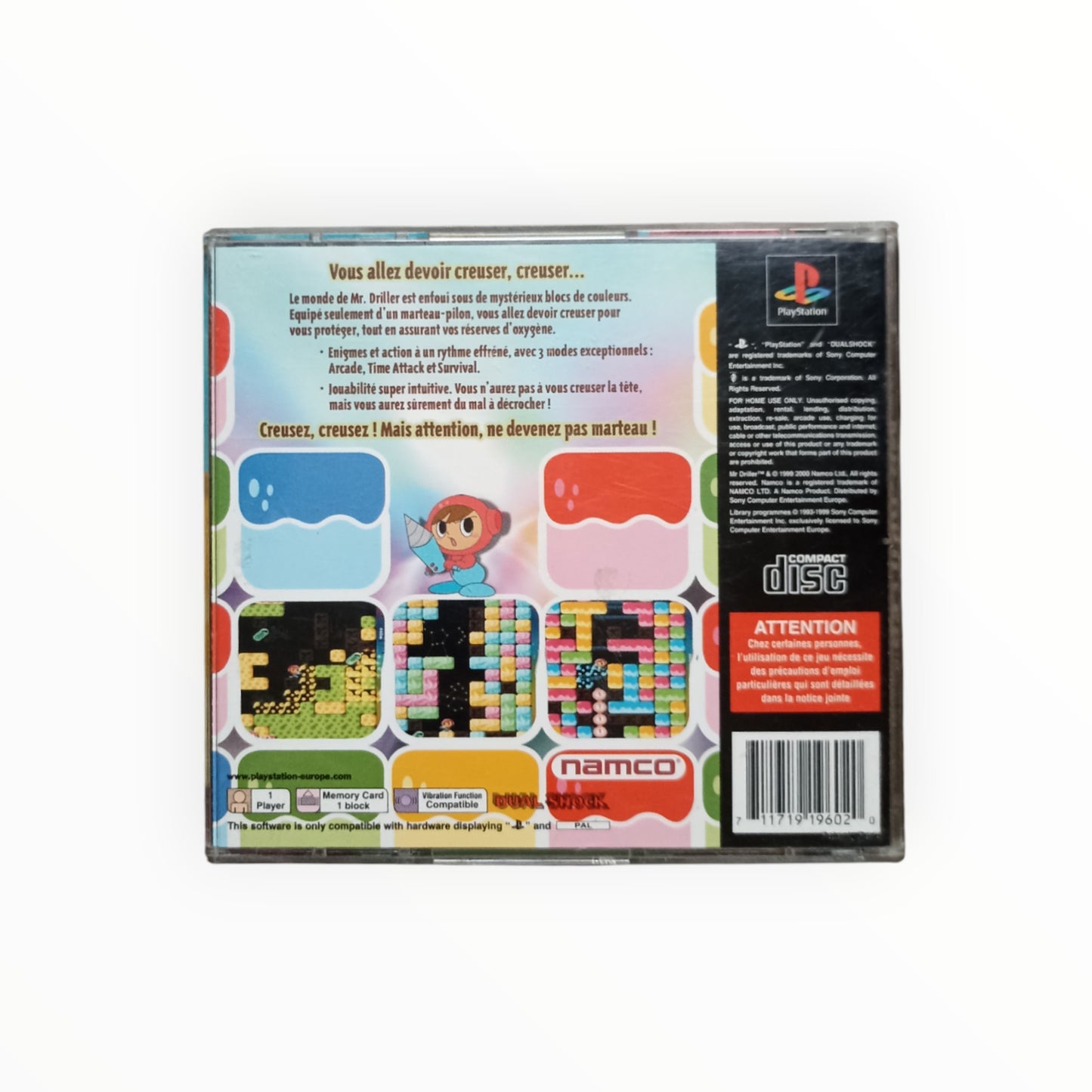 MR DRILLER playstation 1 (PS1)