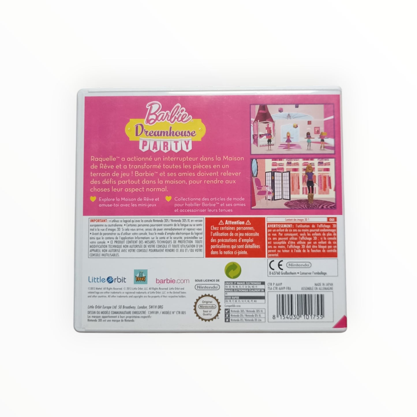 BARBIE DREAMHOUSE nintendo 3DS