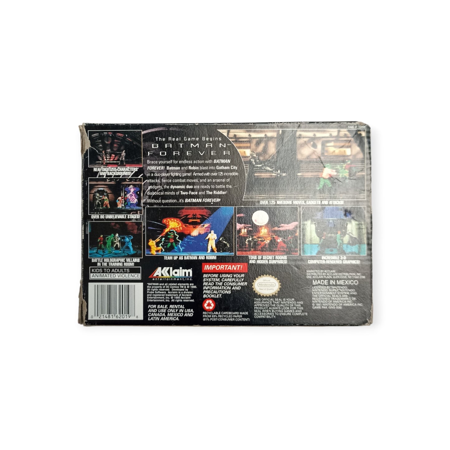 Batman Forever Super Nintendo (SNES) Version USA