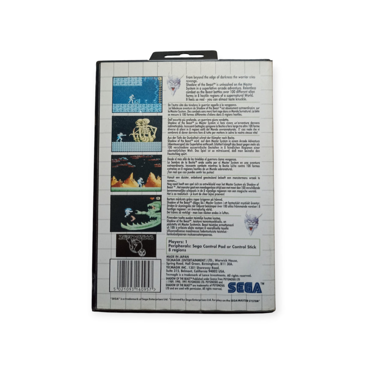 Shaodw Of The Beast Master System